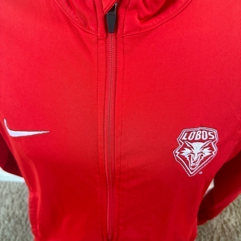 New Mexico Lobos red Nike men’s full zip dri fit red size medium M jacket - Picture 3 of 6